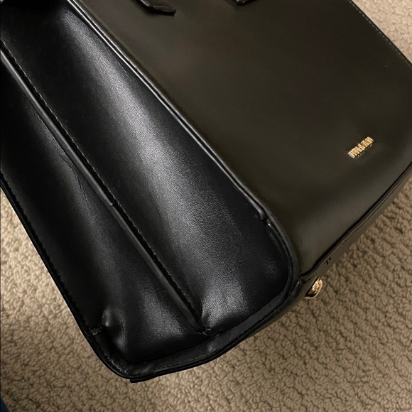 Anne Klein Black Satchel with Gold Accents - Picture 7 of 11